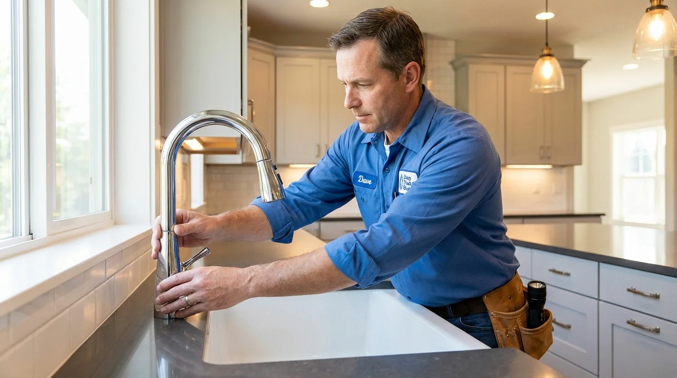 Kitchen faucet installation by Johns Plumbing LLC in Arabi