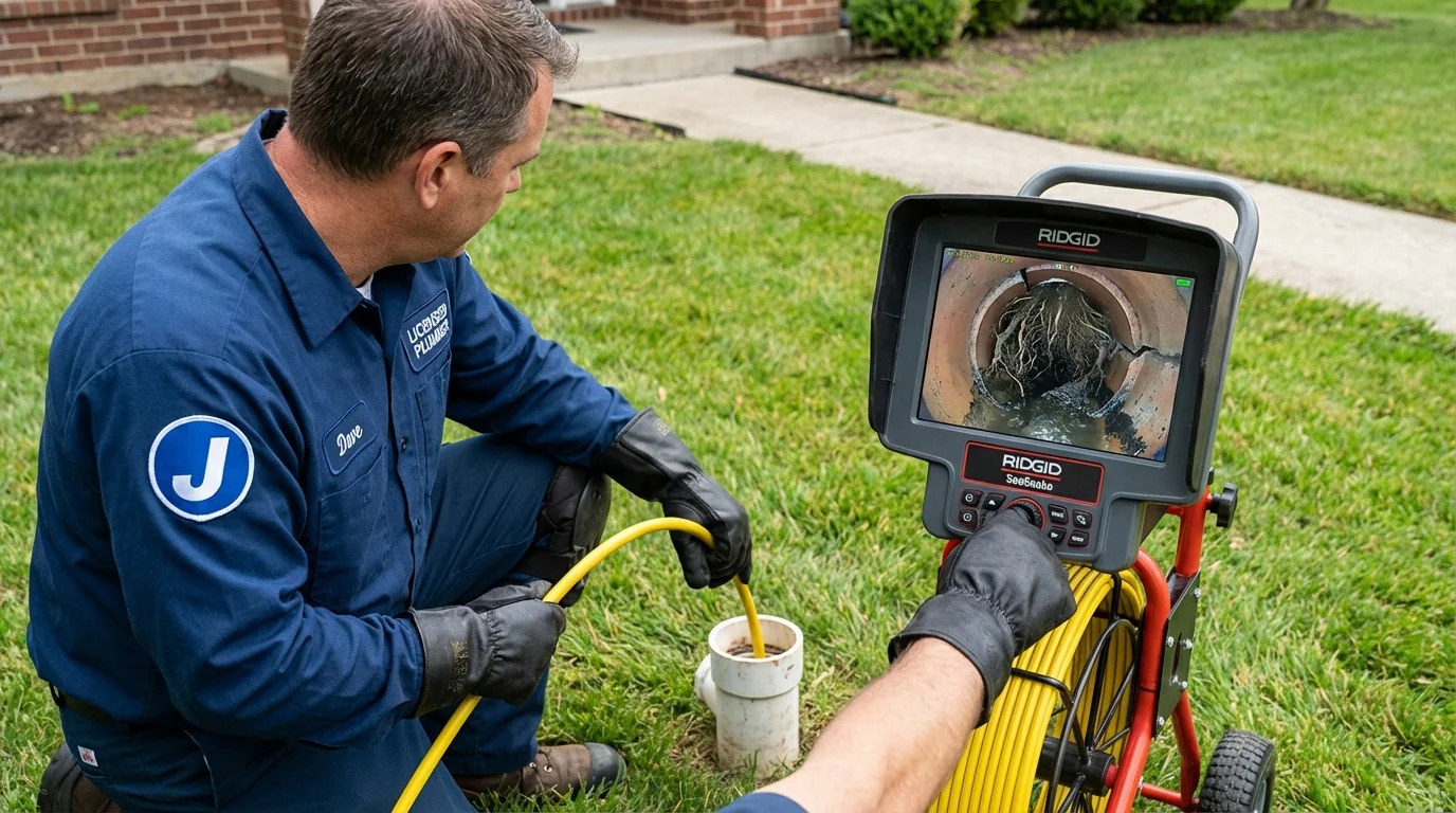 Sewer camera inspection being performed by Johns Plumbing LLC in Arabi